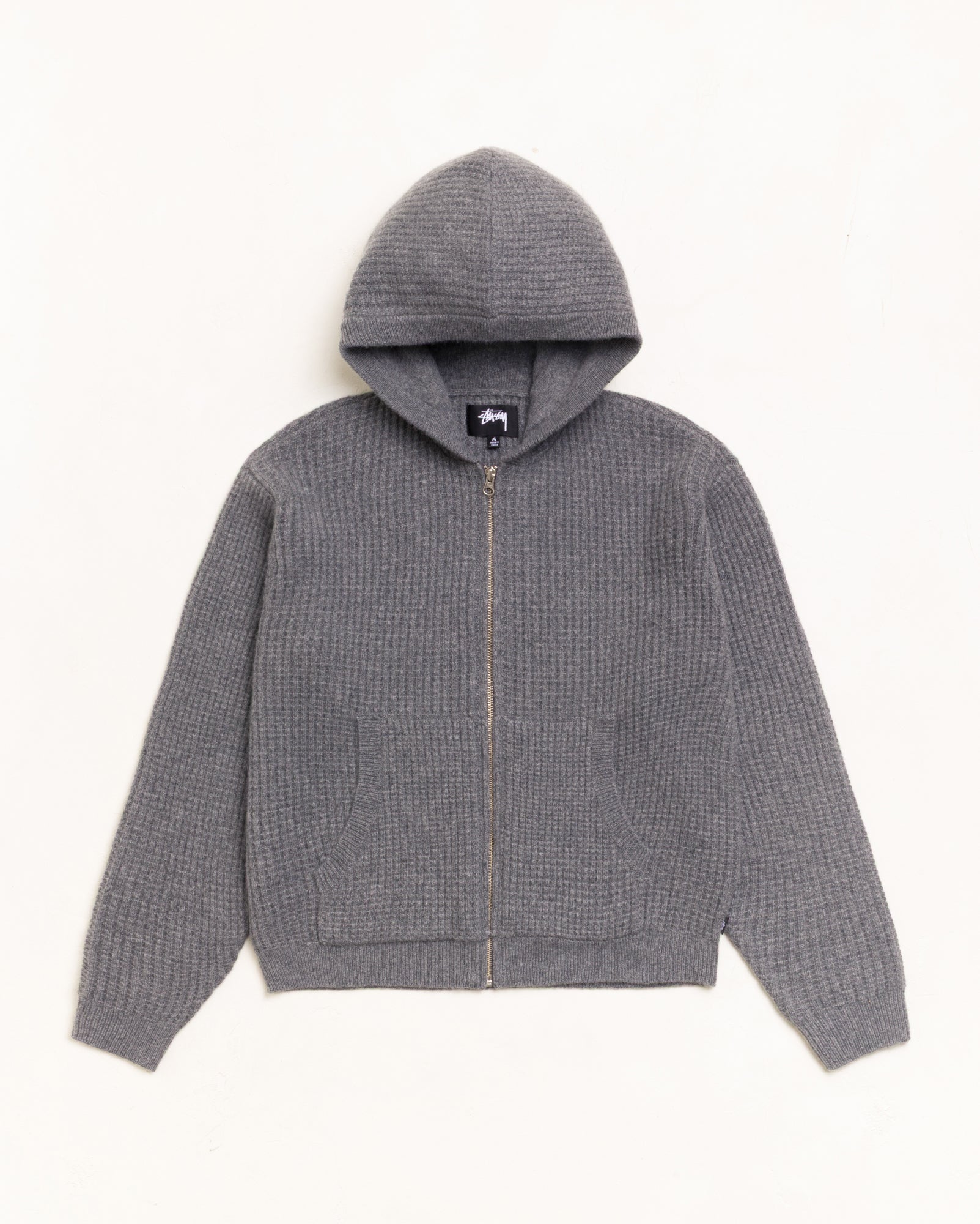 WAFFLE CASHMERE ZIP HOOD SWEATER - Image 4