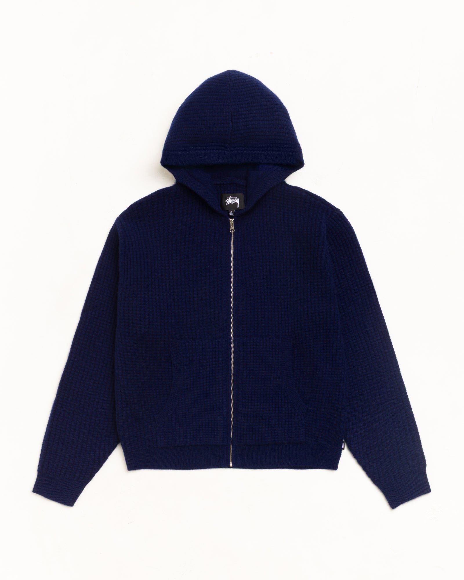 WAFFLE CASHMERE ZIP HOOD SWEATER - Image 4