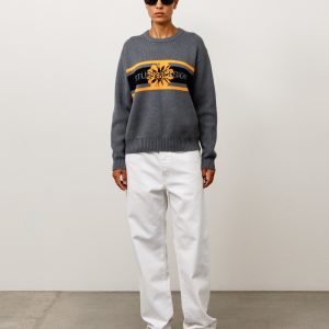STRIPED HIBISCUS SWEATER