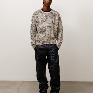 MESH PRINT SWEATER