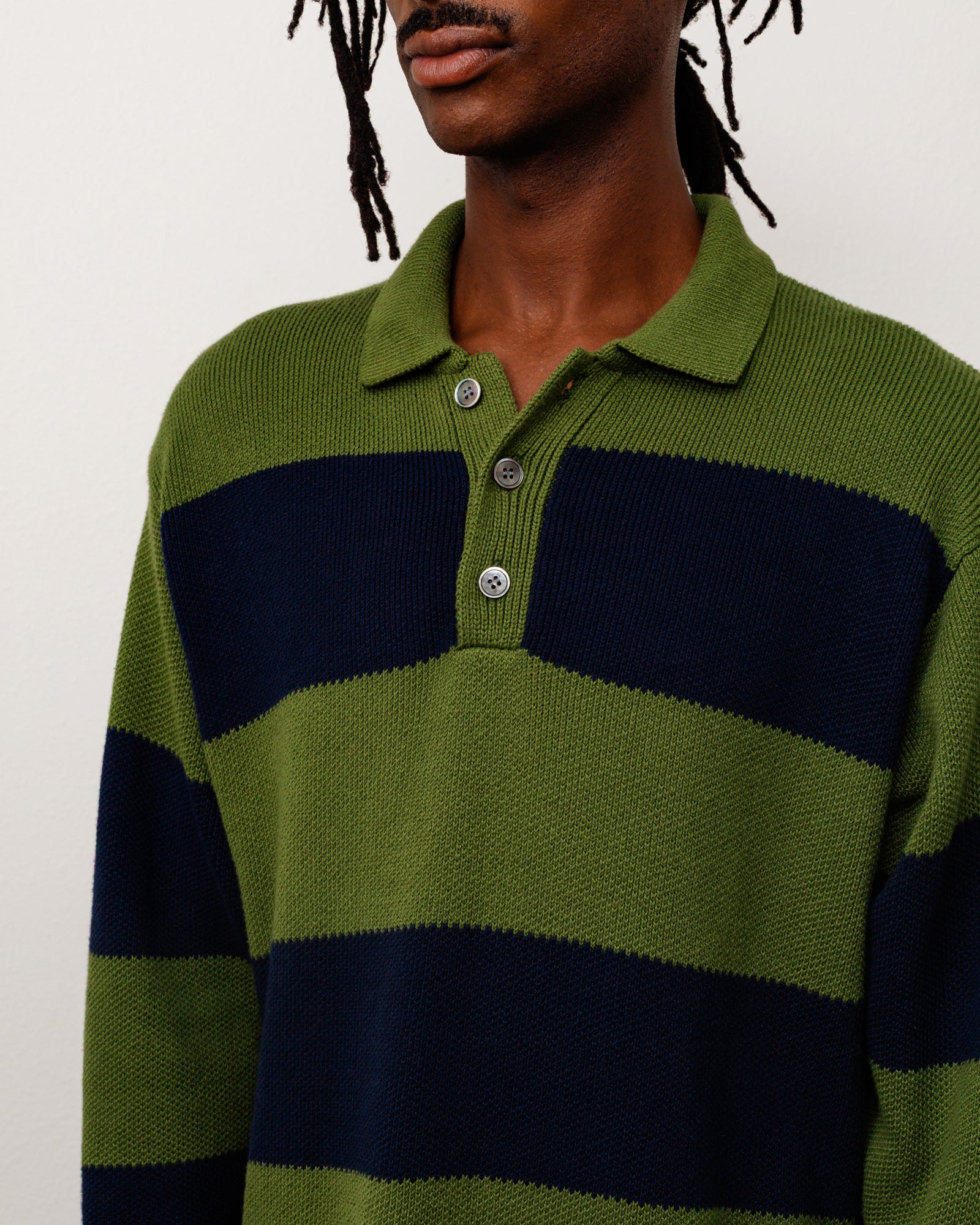 PIQUE KNIT STRIPE RUGBY - Image 2