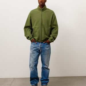 ZIP FLEECE MOCK NECK