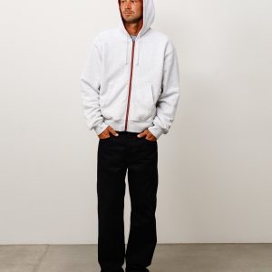 DOUBLE FACED ZIP HOODIE